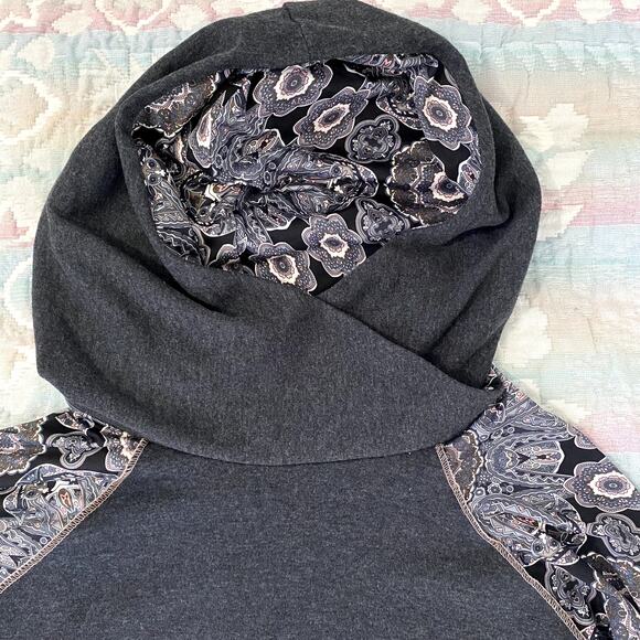 Gray LAURA HLAVAC Cotton Hooded Sweater Size XS - Picture 3 of 6